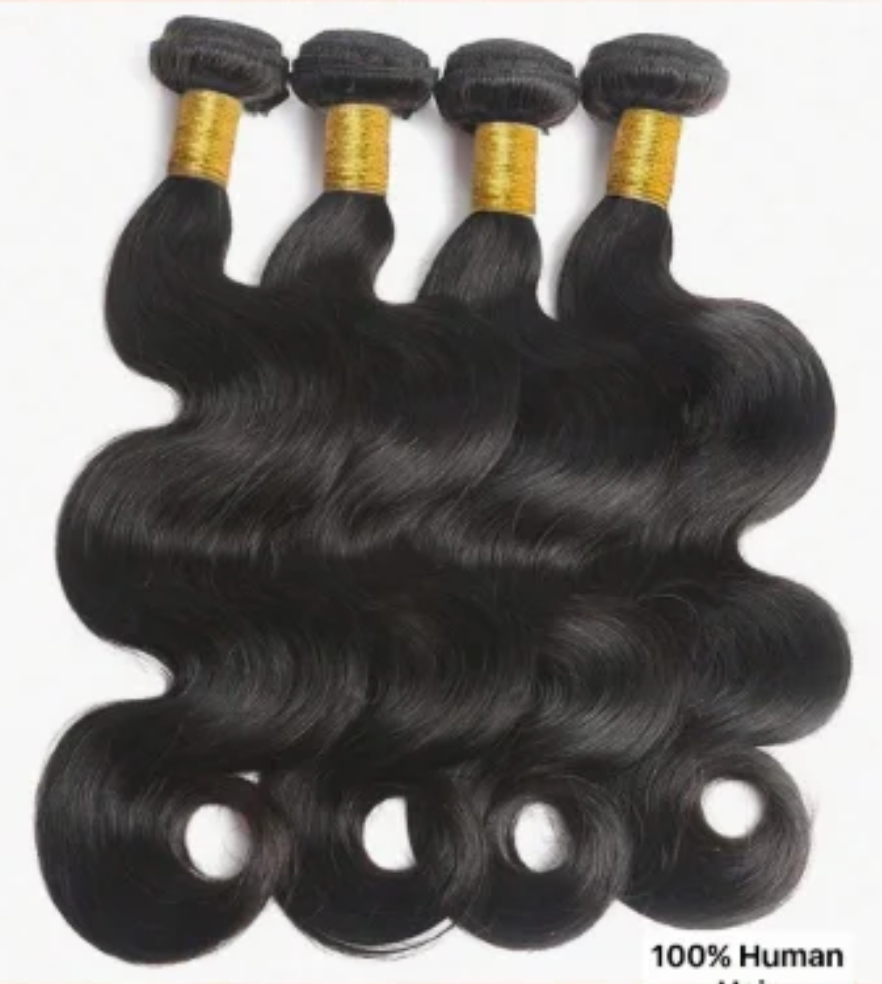 4pcs Body Wave Natural Black Virgin Human Hair Bundles Extension 8-30 Inch Weave Bundles For Women
