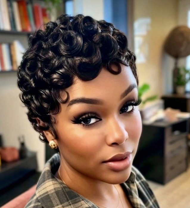BreezeEase Pixie Cut Wigs For Women Brazilian Curly Pixie Cut Wig Human Hair Glueless Short Layered Wigs With Bangs Natural Black Color No Glue Human Hair Wig For Daily Use Ear To Ear Wig For Beginner Friendly
SKU: sb2605081